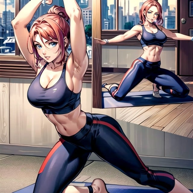 Yoga Pants, Yoga, Comic AI Porn