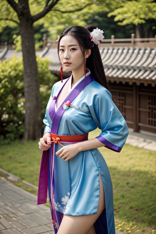 Hanfu Chino, Extremadamente Pesado En La Parte Inferior, SuecaPorno AI