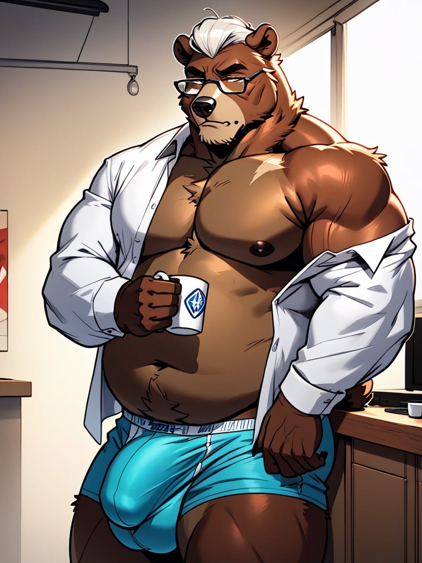 Erection, Gay, Holding A Cup Of CoffeePorno IA Furry