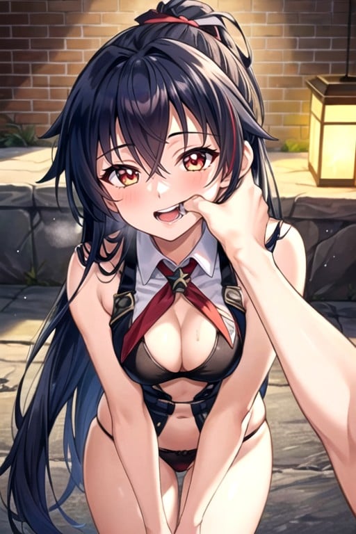 Akame Naked, Cabelo Preto, Main Character Pornografia de IA