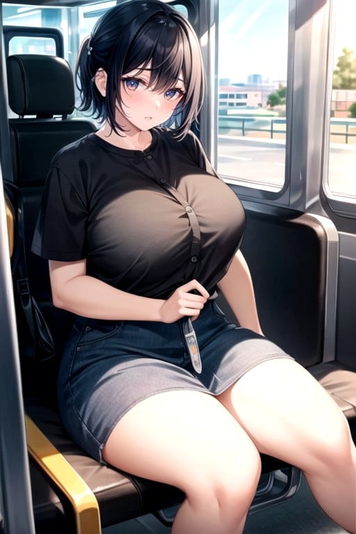 Vista Frontal, Bbw, Ônibus Hentai IA pornografia