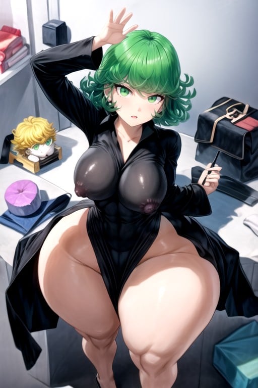 Tatsumaki (one Punch Man), Extrêmement Lourd En Bas, Seins FauxPorno IA transsexuelle