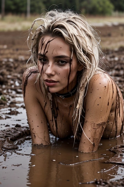 Muddy, Filthy, Messy HairPorno IA transsexuelle