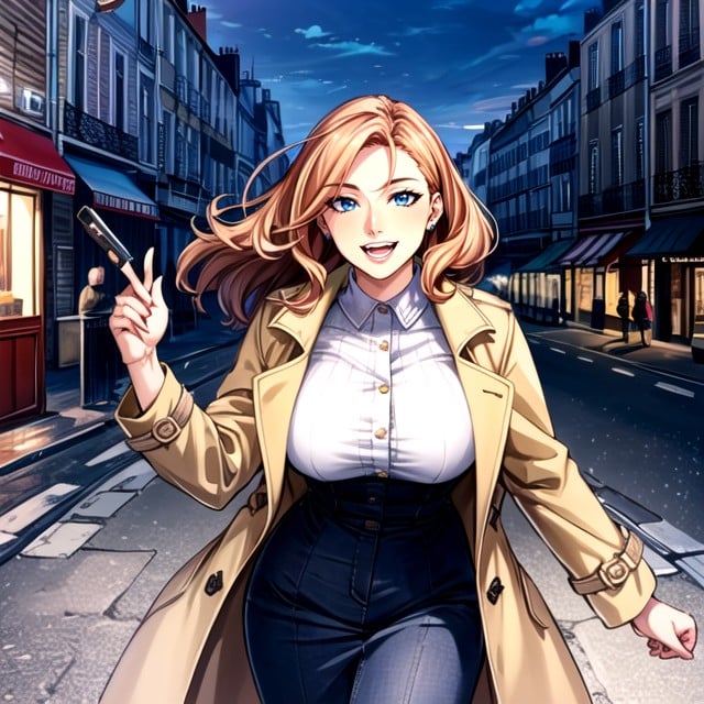 Comic, Blouse, European City AI Porn