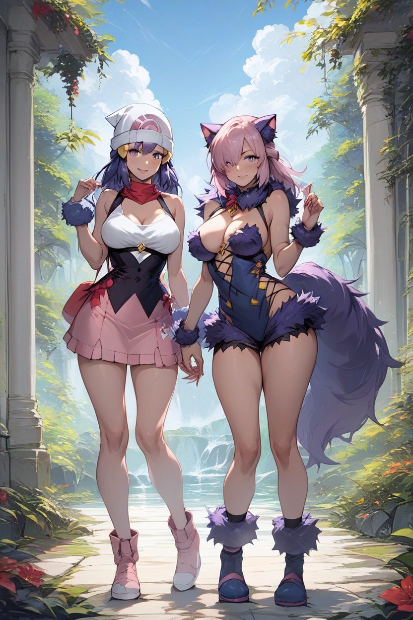 Full Body, Mash Kyrielight, Dangerous Beast Wear Furry AI Porn