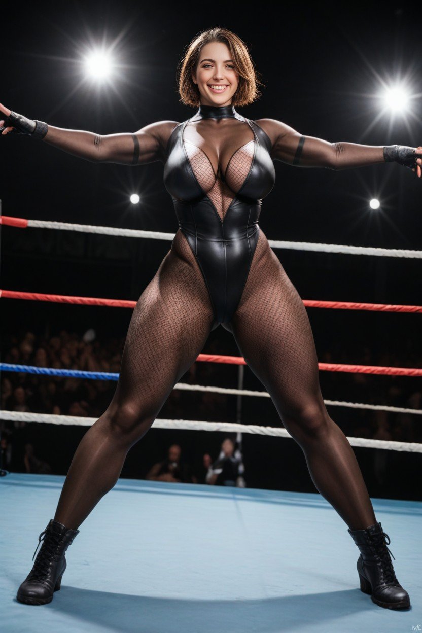 Gros, Debout, Wrestling RingPorno IA