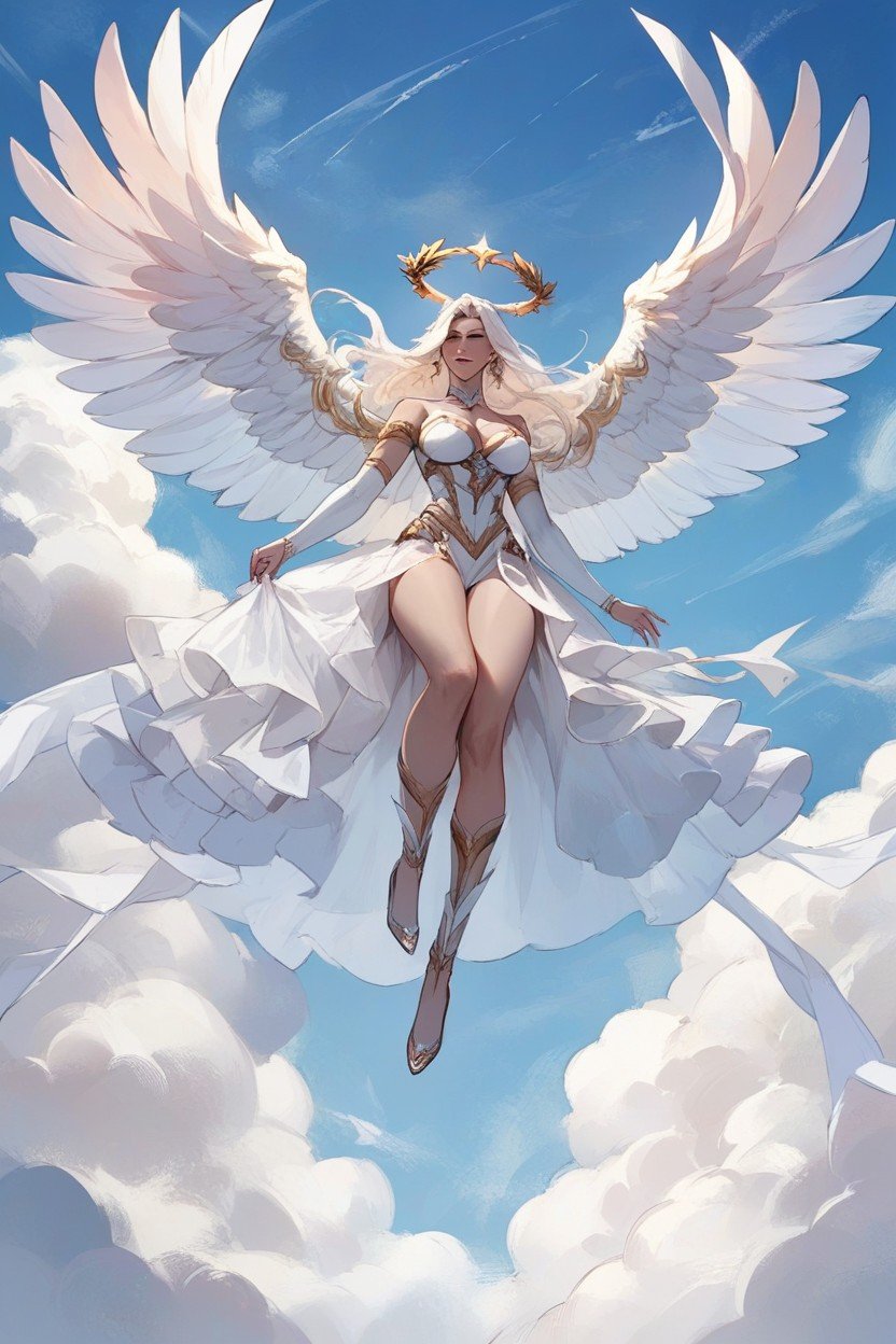 Anal, Flying In The Clouds Impossible Fit, Majestic Angel Woman Furry AI Porn