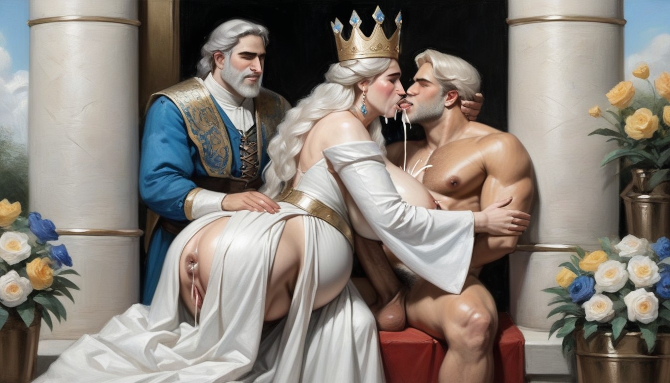 Arab Male, Pussy, Wearing White Dress AI Gay Porn