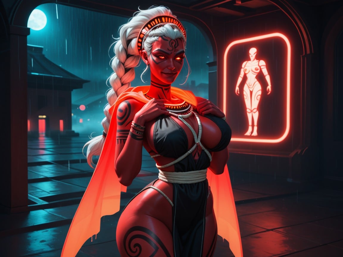 Slender Figure, Ville Cyberpunk, Grande LongueurPorno IA Hentai