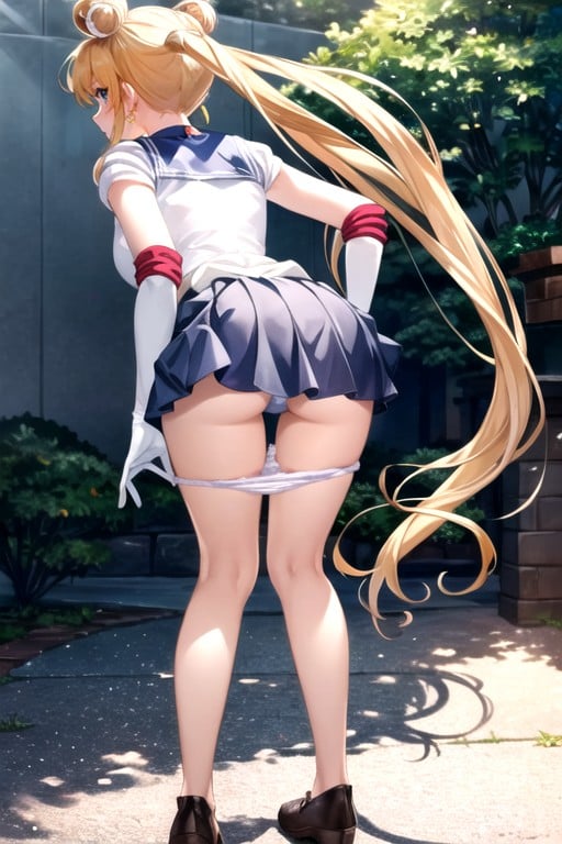 Bending Over, Sailor Moon, Pulling Down Panties AI Porn