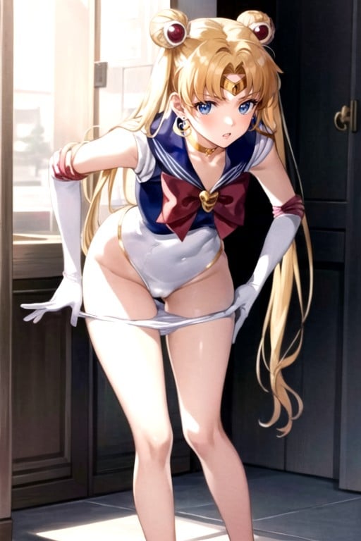 Sailor Moon, Agachándose, Cuerpo CompletoPorno AI Hentai