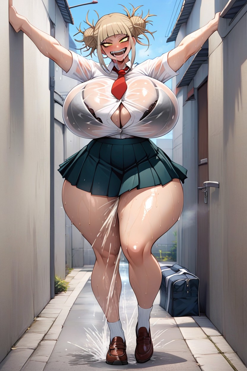 Micro Skirt, School Uniform, Drooling AI Porn