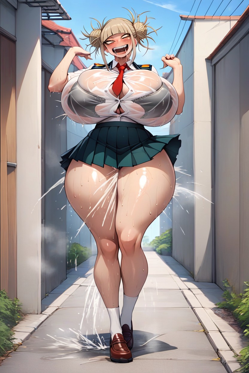 Oiled Skin, Toga Himiko, Outdoors AI Porn