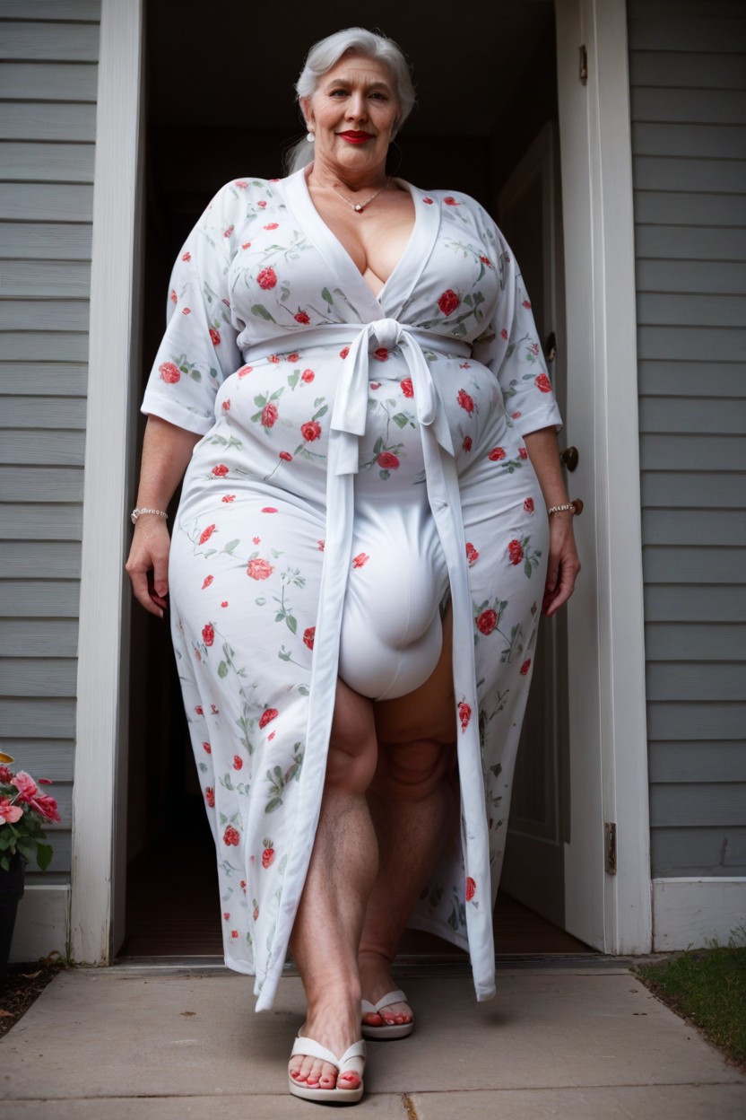 Ponytail, Extremely Large Ass, Grinning Shemale AI Porn