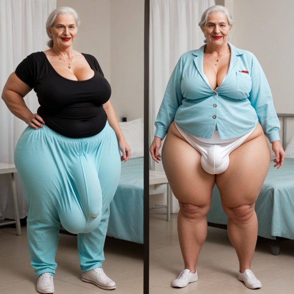 Extremely Large Ass, Hospital, No Cleavage Shemale AI Porn
