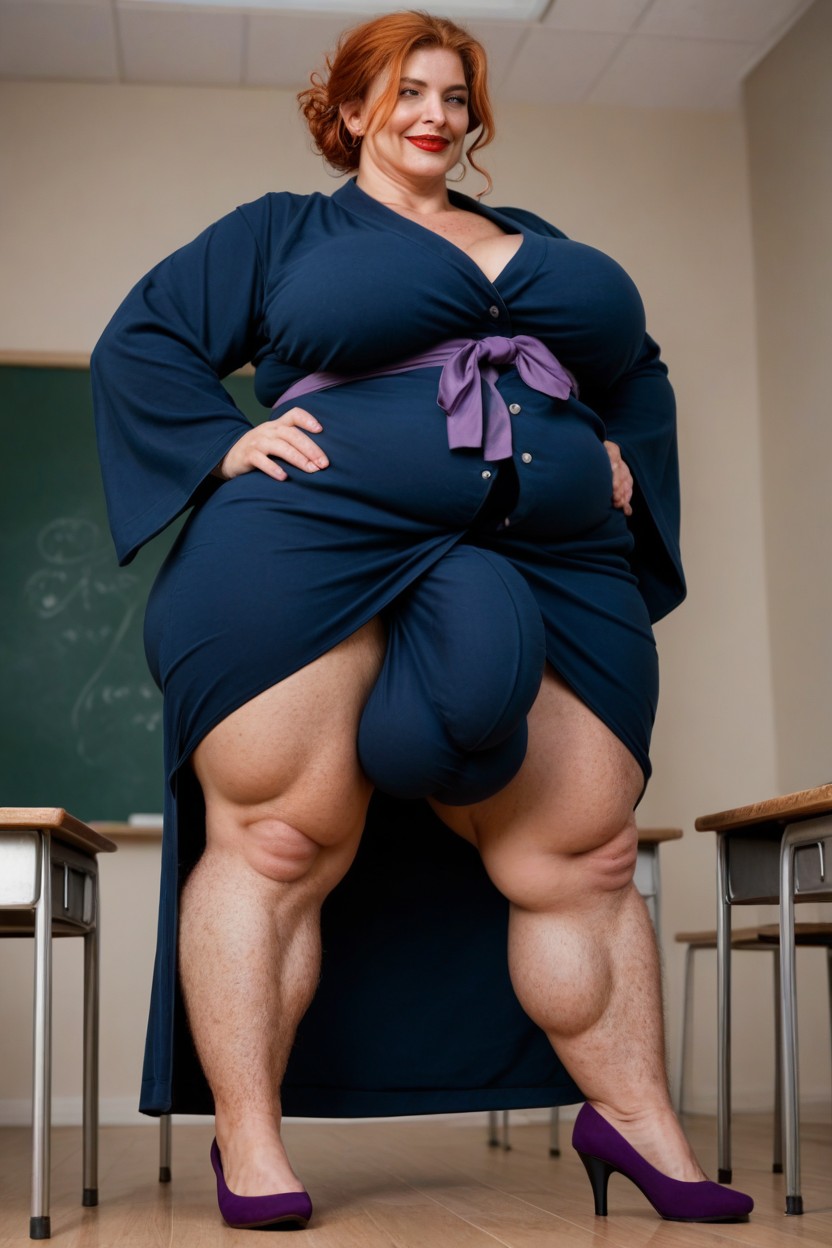 Curly, Extremely Vascular Arms Extremely Vascular Legs, Natural Breast Shemale AI Porn