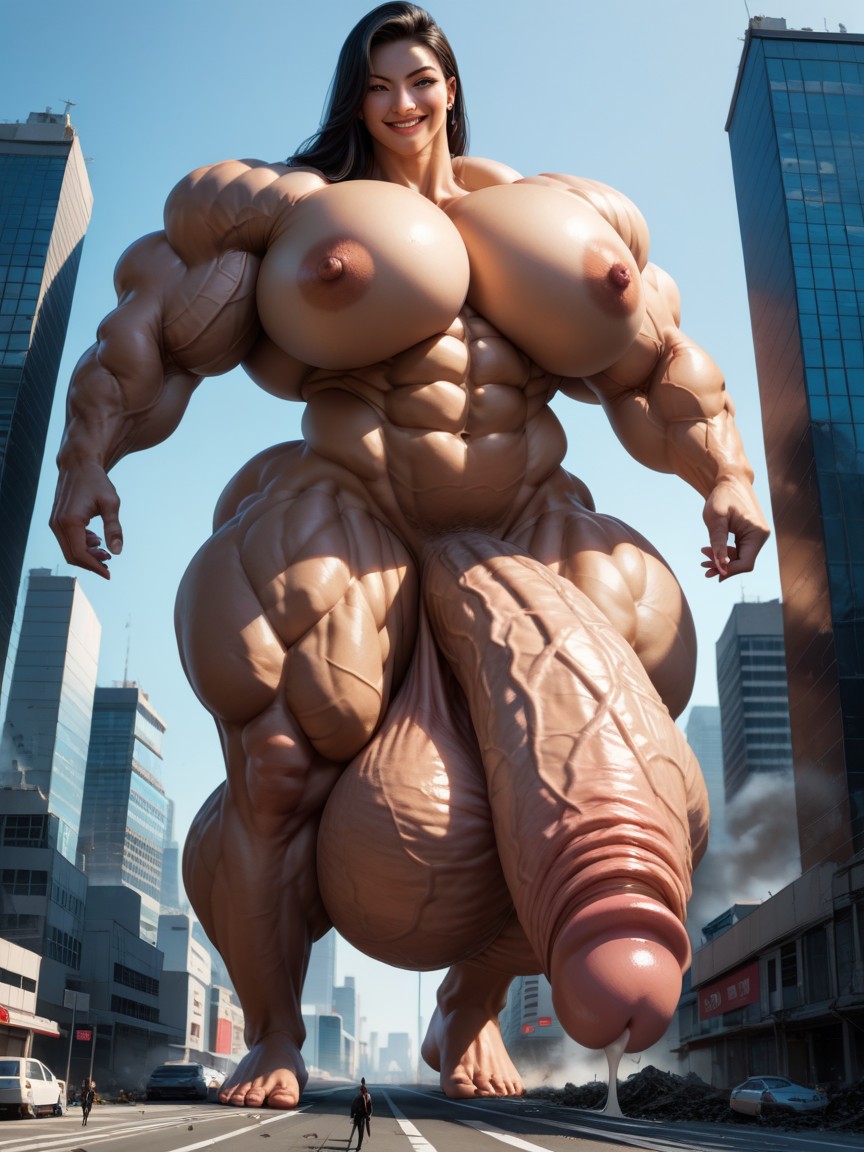 Muscular, Growth, Growing Shemale AI Porn