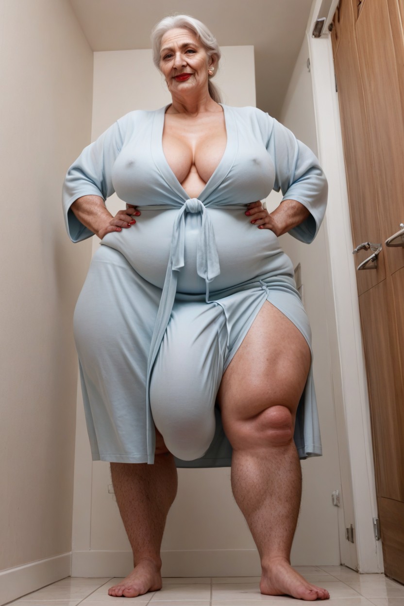 Fat, Grinning, 60+ Shemale AI Porn