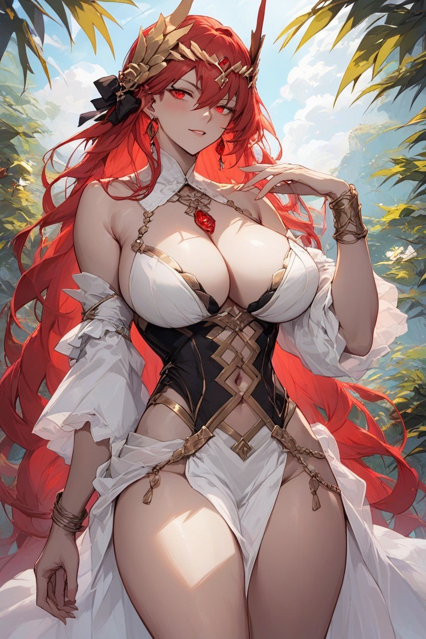 Red Eyes, Archetype Earth From Fate Grand Order, Natural Big BreastsPorno AI Hentai