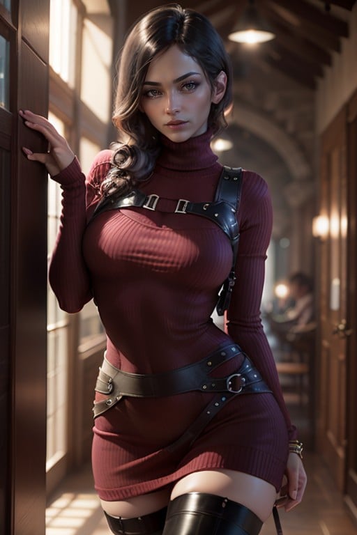 Petite Poitrine, Cul Moyen, Ada Wong Porno IA Hentai