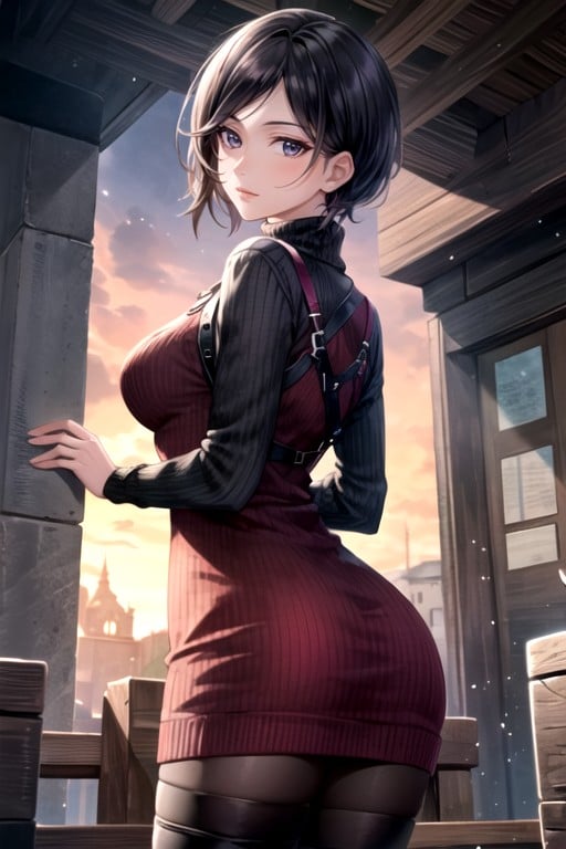 Rear View, Small Breast, Ada Wong (resident Evil) Shemale AI Porn