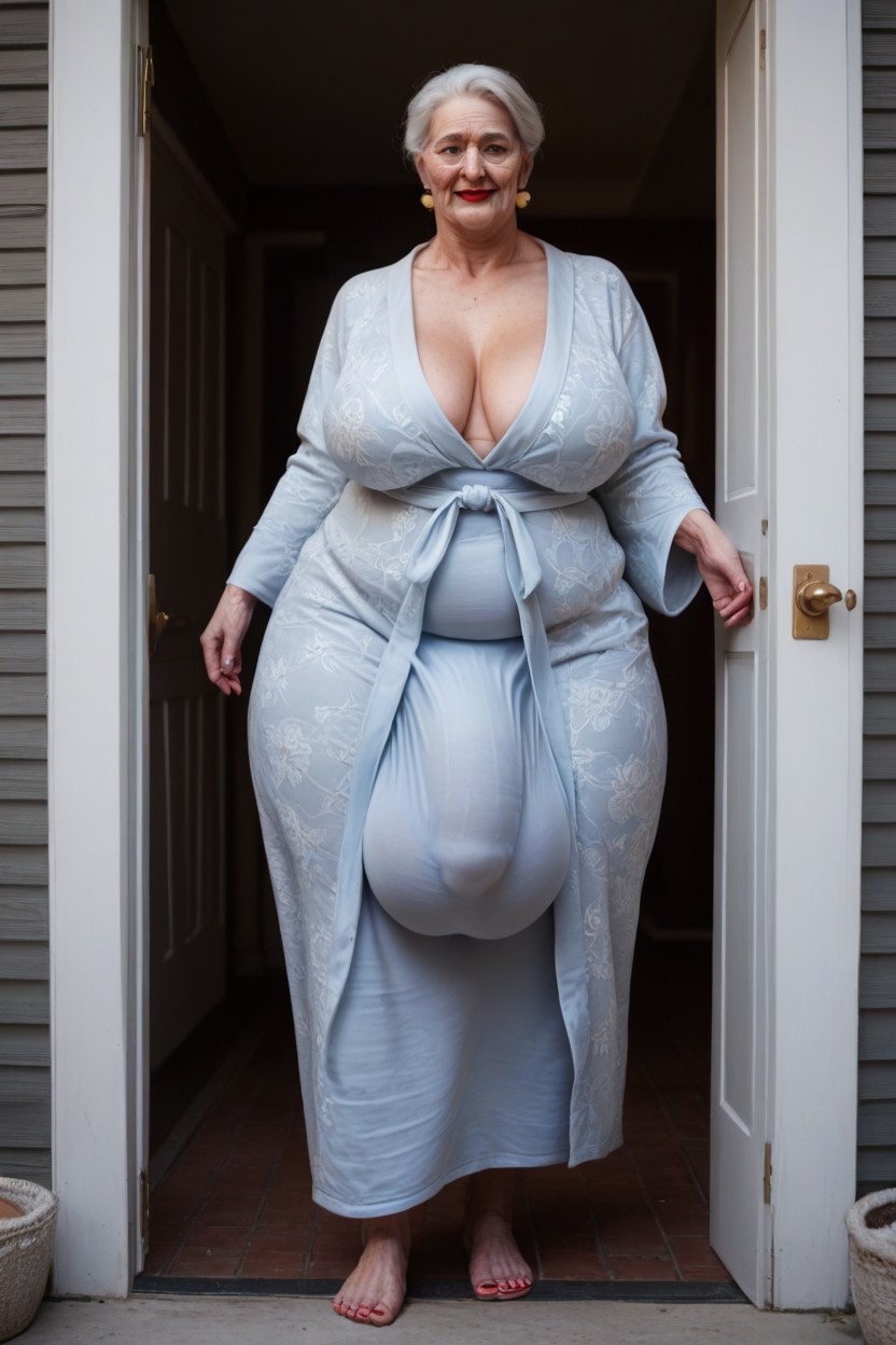 Fat, Big Belly, Gigantic Saggy Breast Shemale AI Porn