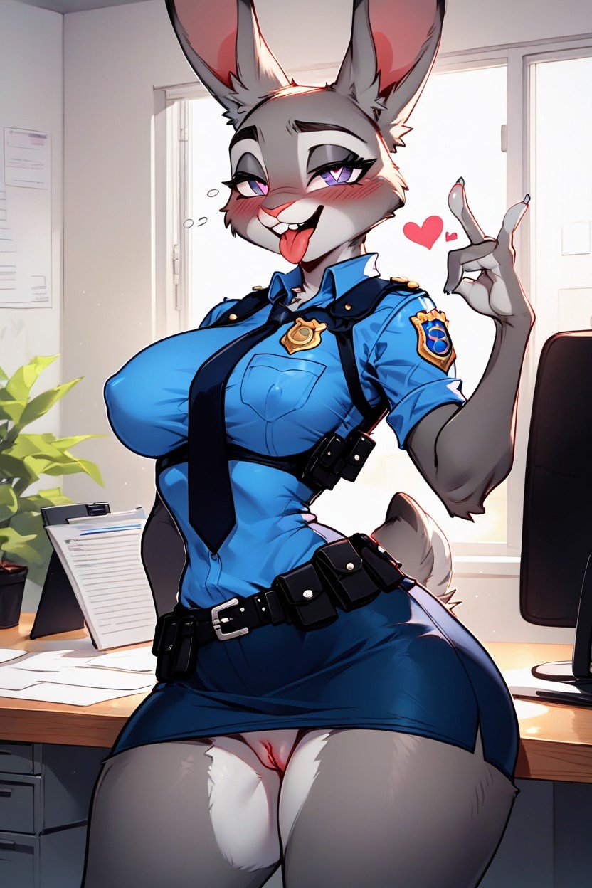 Venus Slit, Judy Hopps, Standing퍼리 AI 포르노