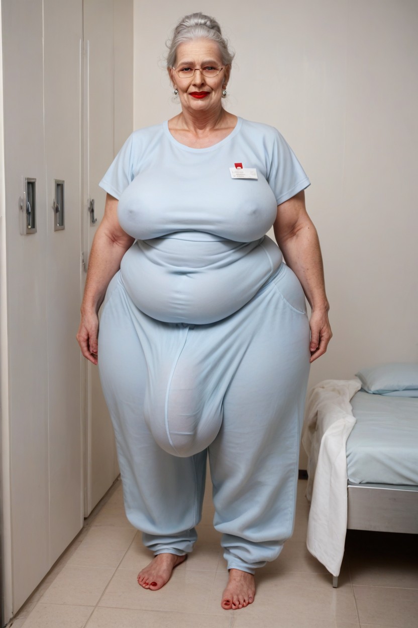 Largo, Doctors Scrubs, Piel Pálida Porno shemale IA