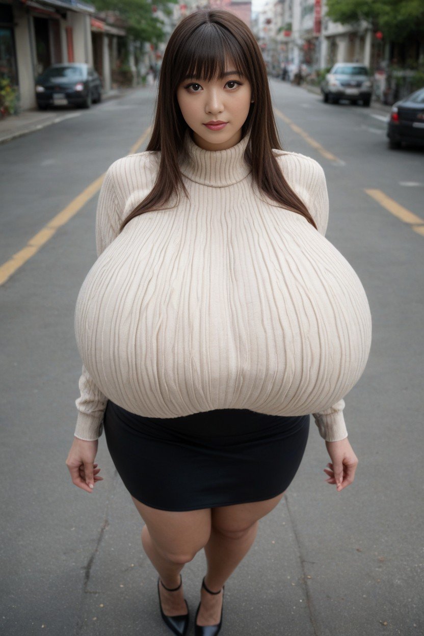 Extreme Huge Massive Hyper Breasts, No Nude, 单人图AI兽人黄片