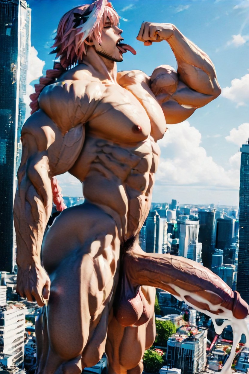 Gigantic, Thicc, Face Detailed AI Gay Porn
