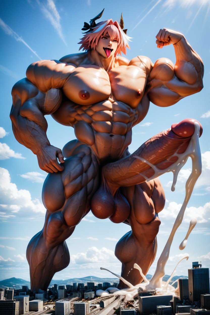 Amazon, Cum, Hyper Muscle AI Gay Porn