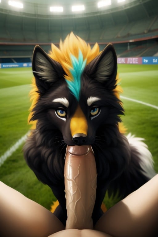 Bottom Up (upskirt), Wolf, Football (soccer) Player Furry AI Porn