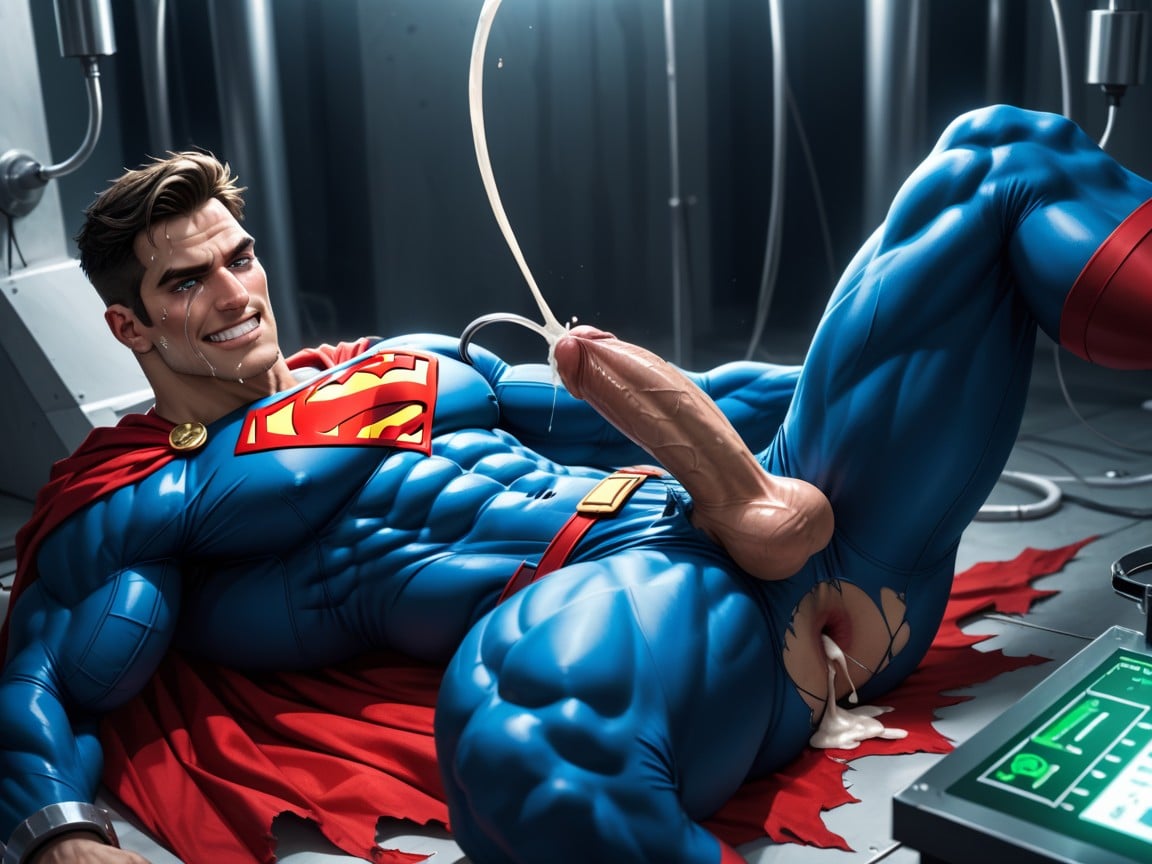Muscular, Penis Pump, Large AI Gay Porn