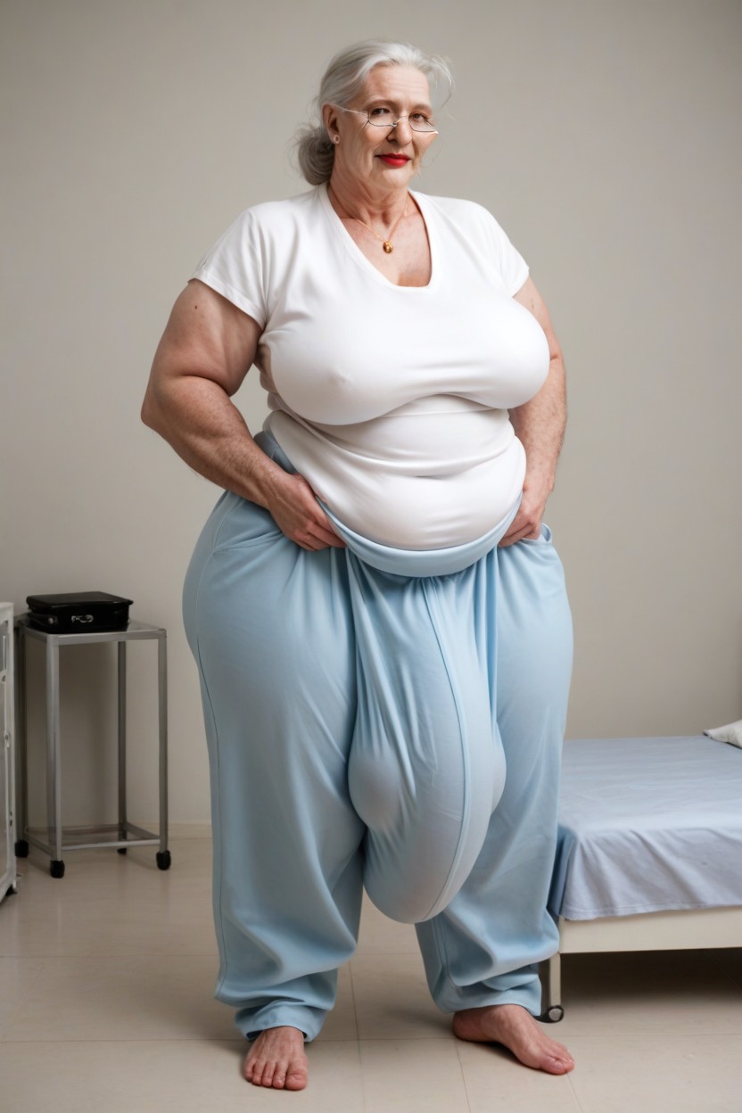 60+, Hospital, Long Length Shemale AI Porn