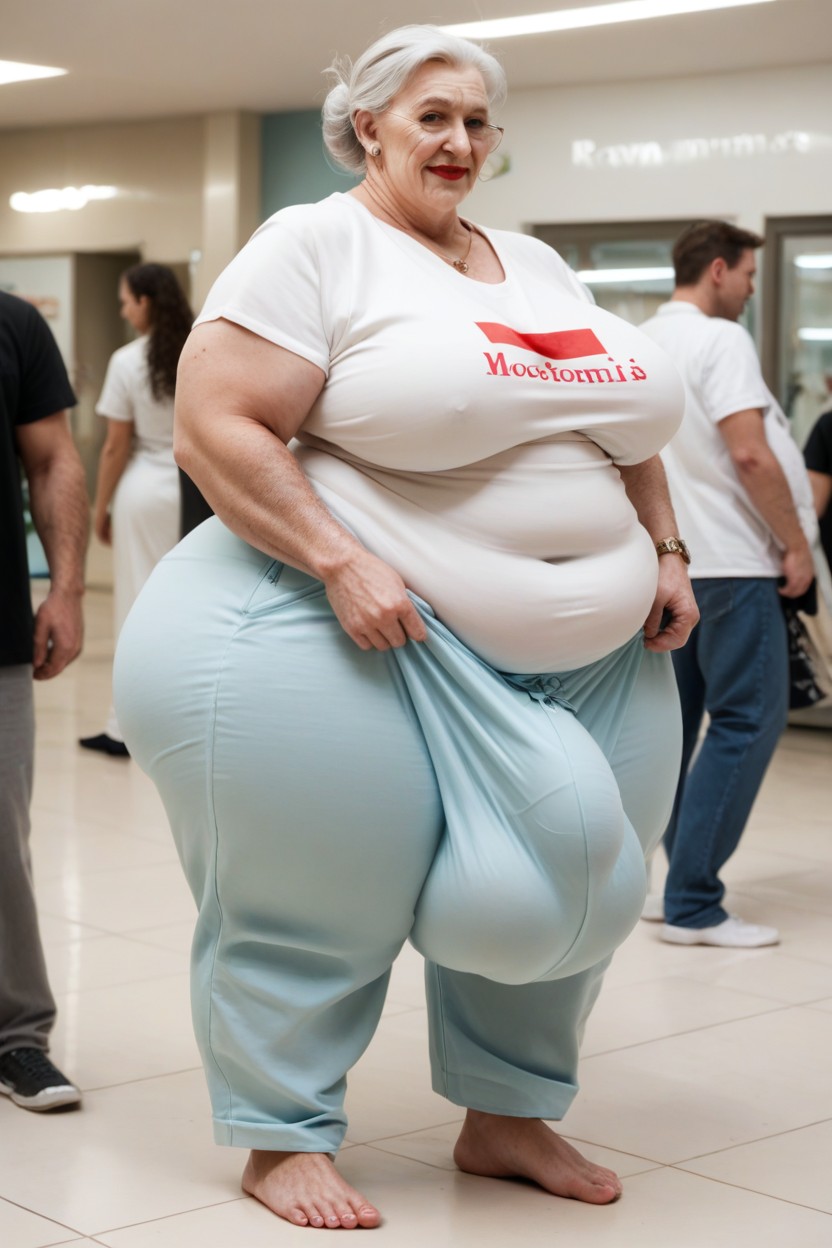 Long Length, Big Belly, Mall Shemale AI Porn
