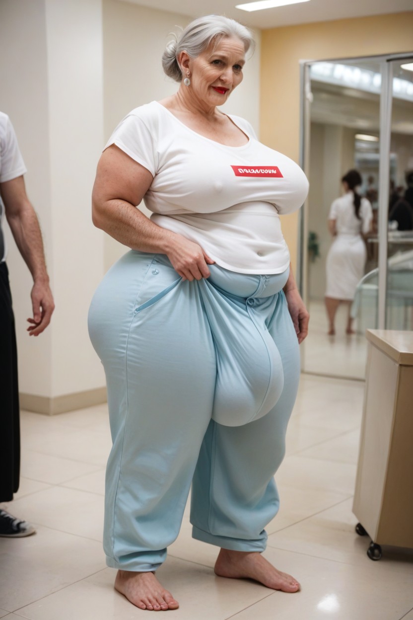 1 Person, Obese, Extremely Large Ass Shemale AI Porn