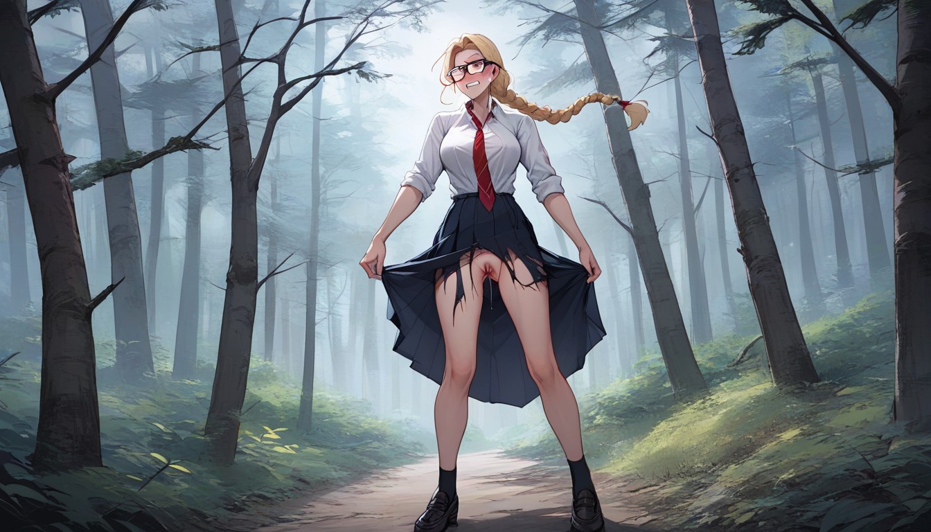 Fearful, School Uniform, Bra AI Porn