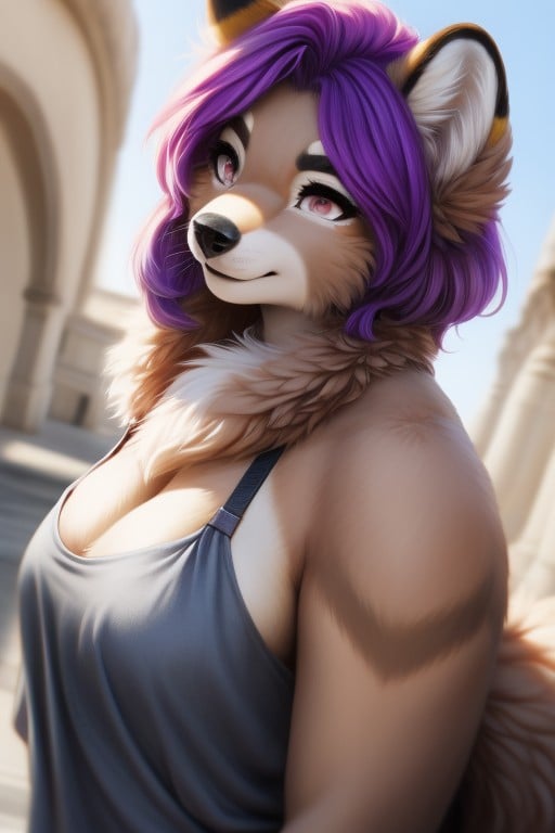 Fat, Purple Hair, Gyaru Furry AI Porn