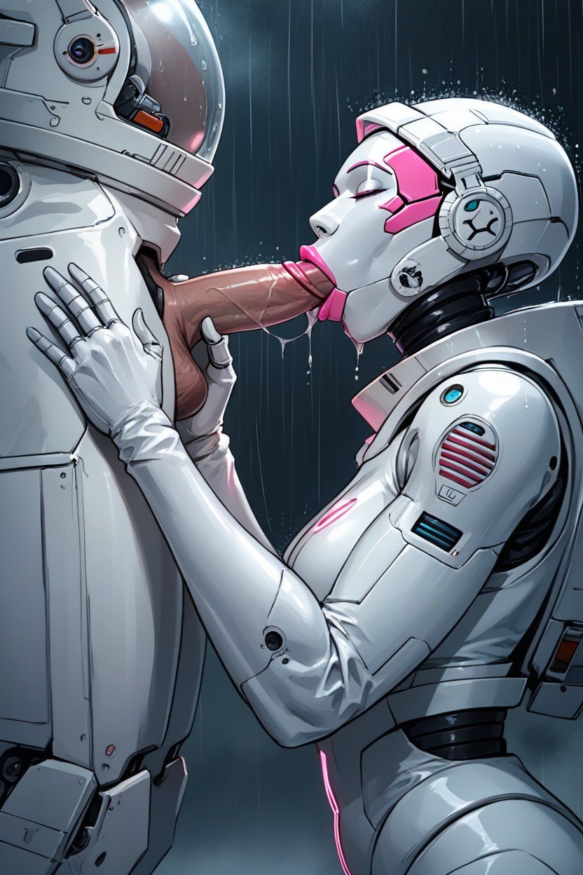 Blowjob (3rd Person), Sci-fi, Kneeling AI Porn