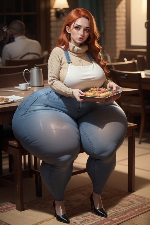 The Fattest Woman Ever, 스웨터, ObeseAI 포르노