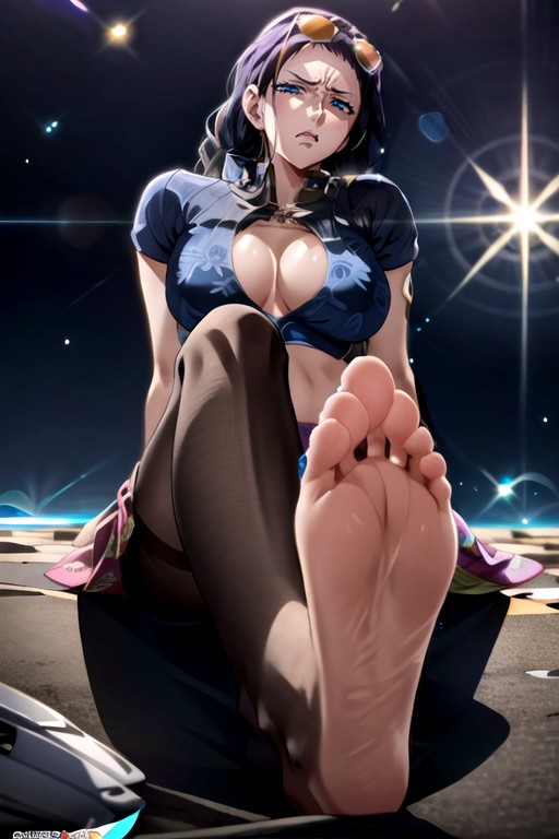 Sentada Mostrando Los Pies, Medias, DégoûtéPorno AI Hentai