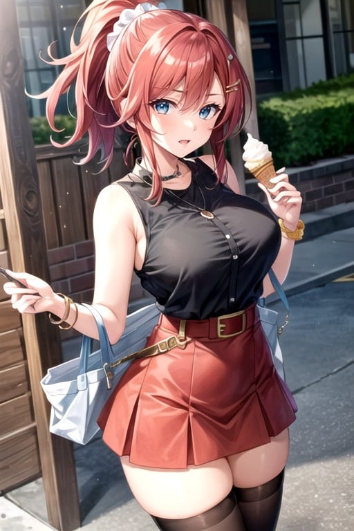 Ice_cream, Blue_eyes, Solo_focus人妖AI色情