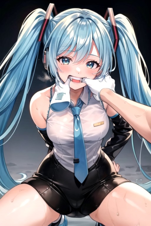 Ropa Abierta, Manos En La Cintura, SonriendoPorno AI Hentai