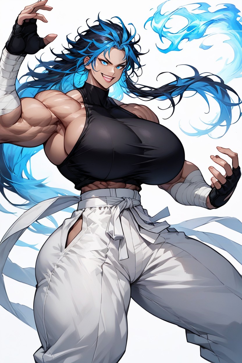Long Hair, Large Body, Gigantic Biceps Hentai AI Porn