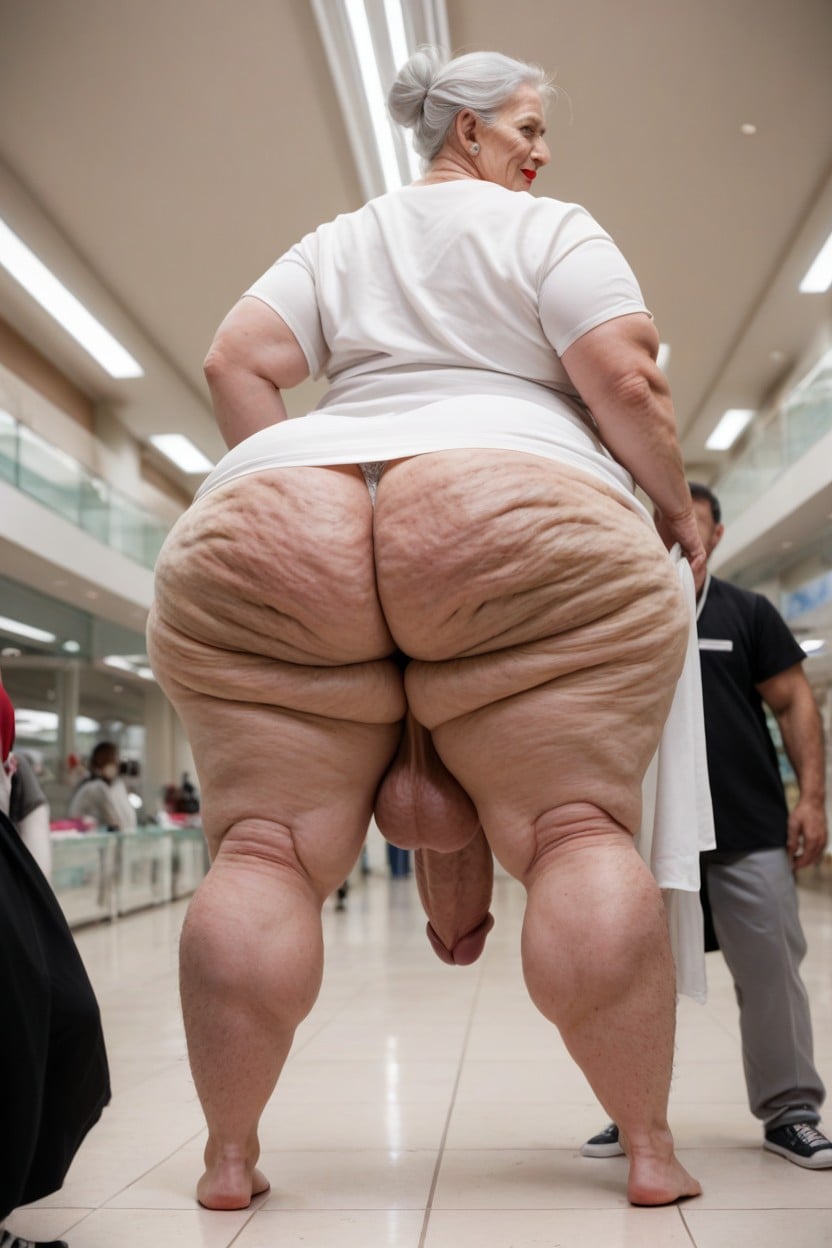 Oversized T-shirt, Gigantic Saggy Breast, Mall Shemale AI Porn