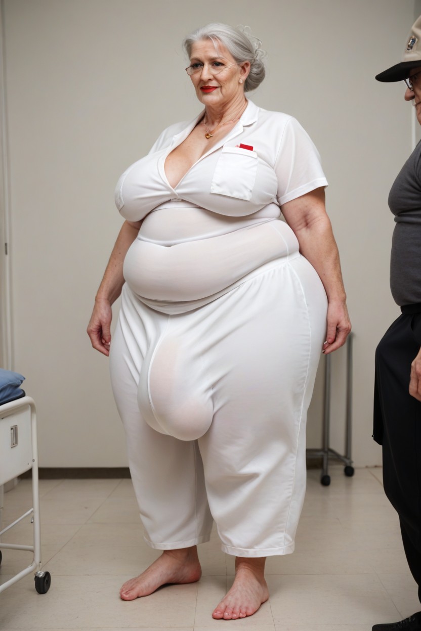 Oversized T Shirt, Huge Bulge Under Clothing, Gigantic Shemale AI Porn