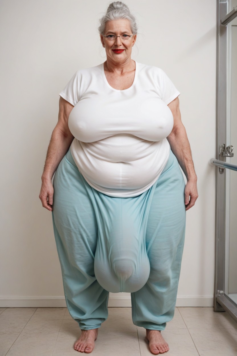Long Length, Obese, Ponytail Shemale AI Porn