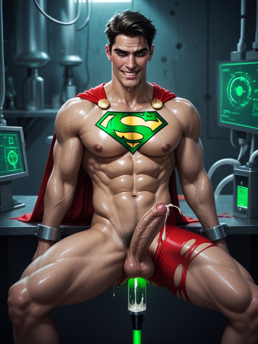 Ripped Clothes , As Superman, Happy Crying AI Gay Porn