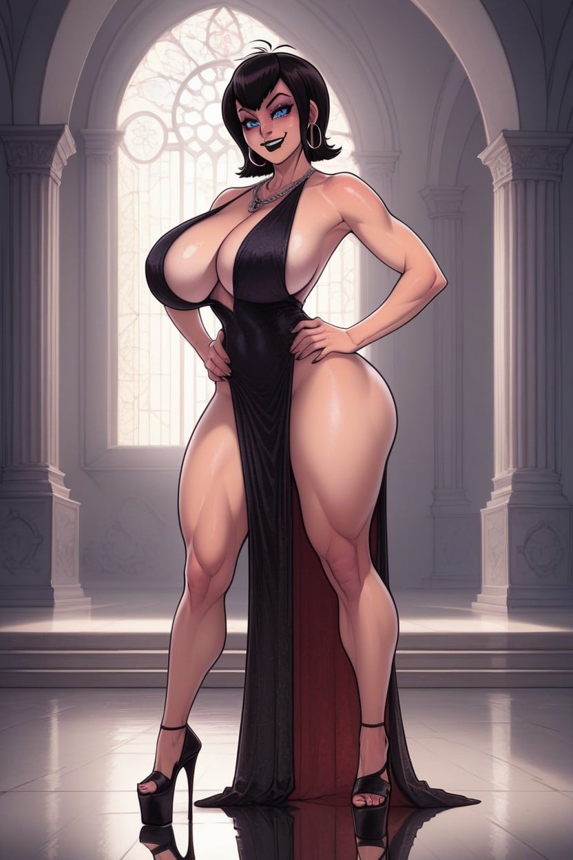 Waist, Black Silk Dress, Palace AI Porn