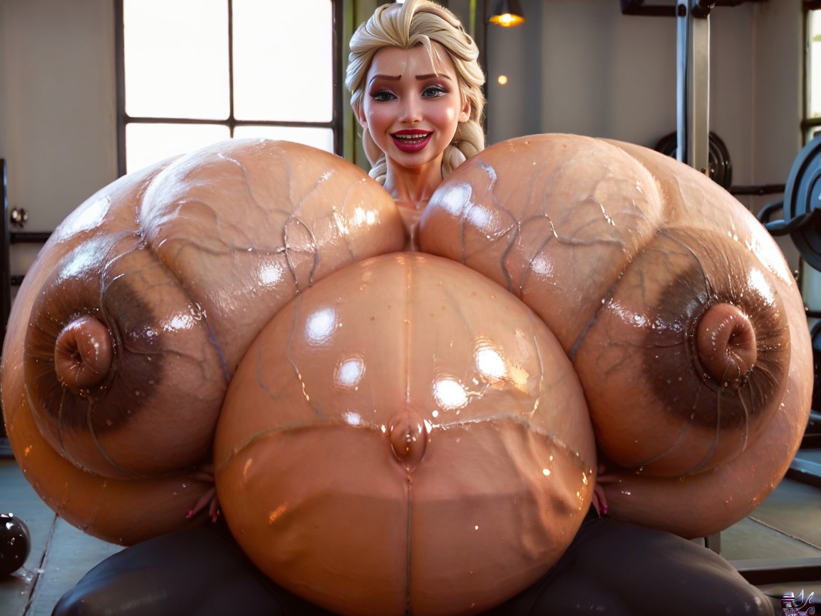 Braided, Squeezing Breasts, Full Body AI Porn